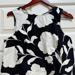 Kate Spade Black and White Floral Blouse XS target collab